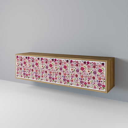 PETAL GARDEN Mobile TV a 3 Ante in Effetto Rovere
