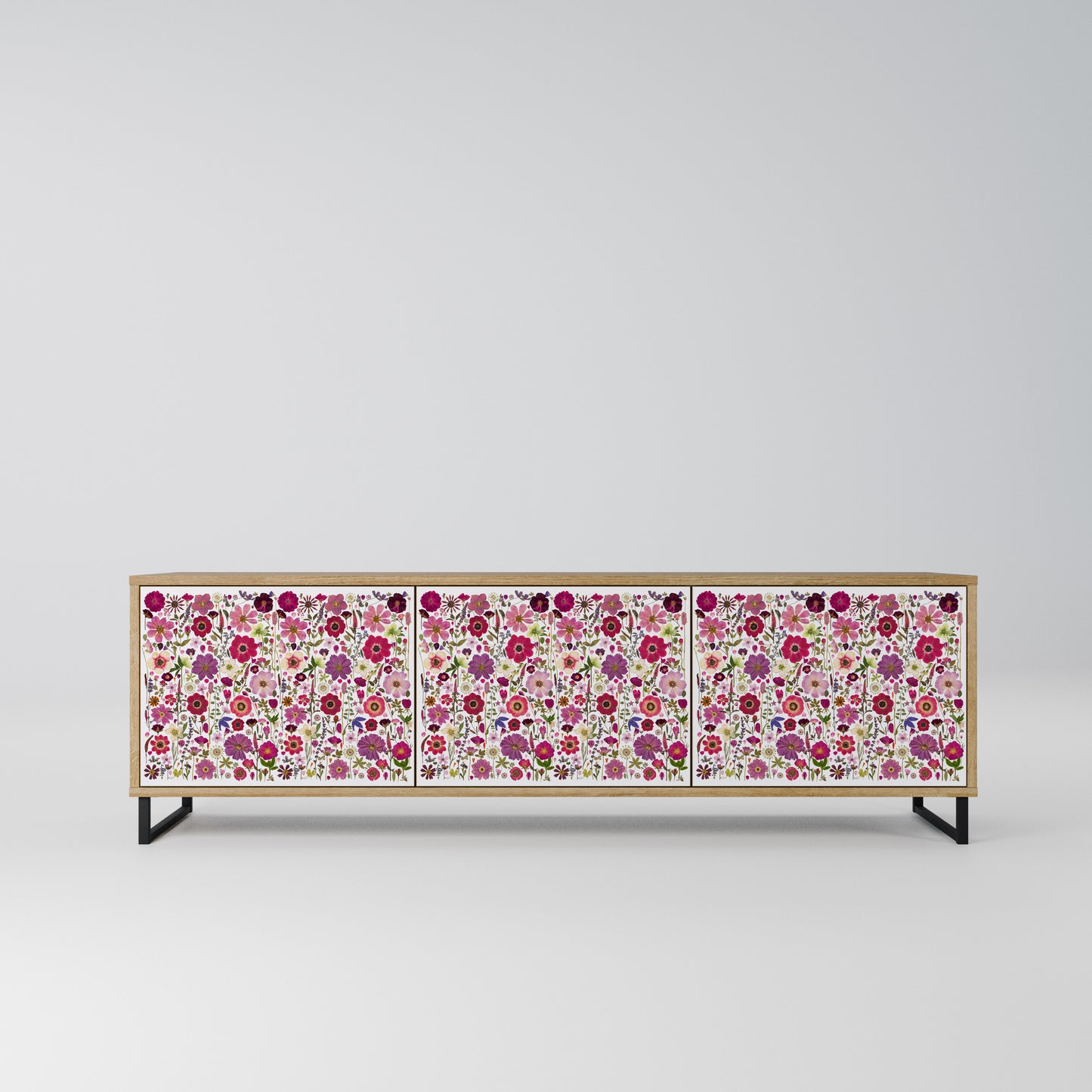 PETAL GARDEN Mobile TV a 3 Ante in Effetto Rovere