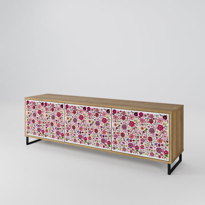 PETAL GARDEN Mobile TV a 3 Ante in Effetto Rovere