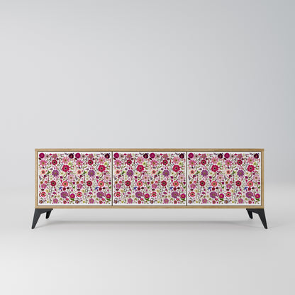 PETAL GARDEN Mobile TV a 3 Ante in Effetto Rovere