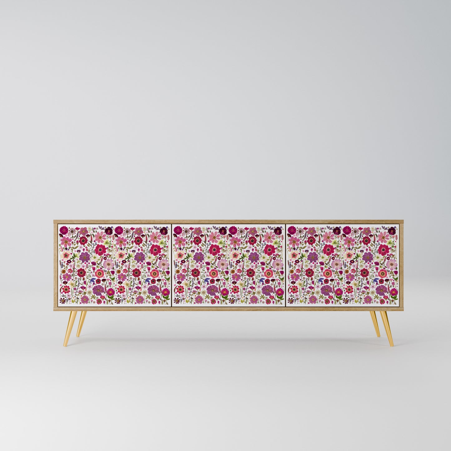 PETAL GARDEN Mobile TV a 3 Ante in Effetto Rovere