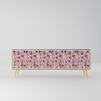 PETAL GARDEN Mobile TV a 3 Ante in Effetto Rovere