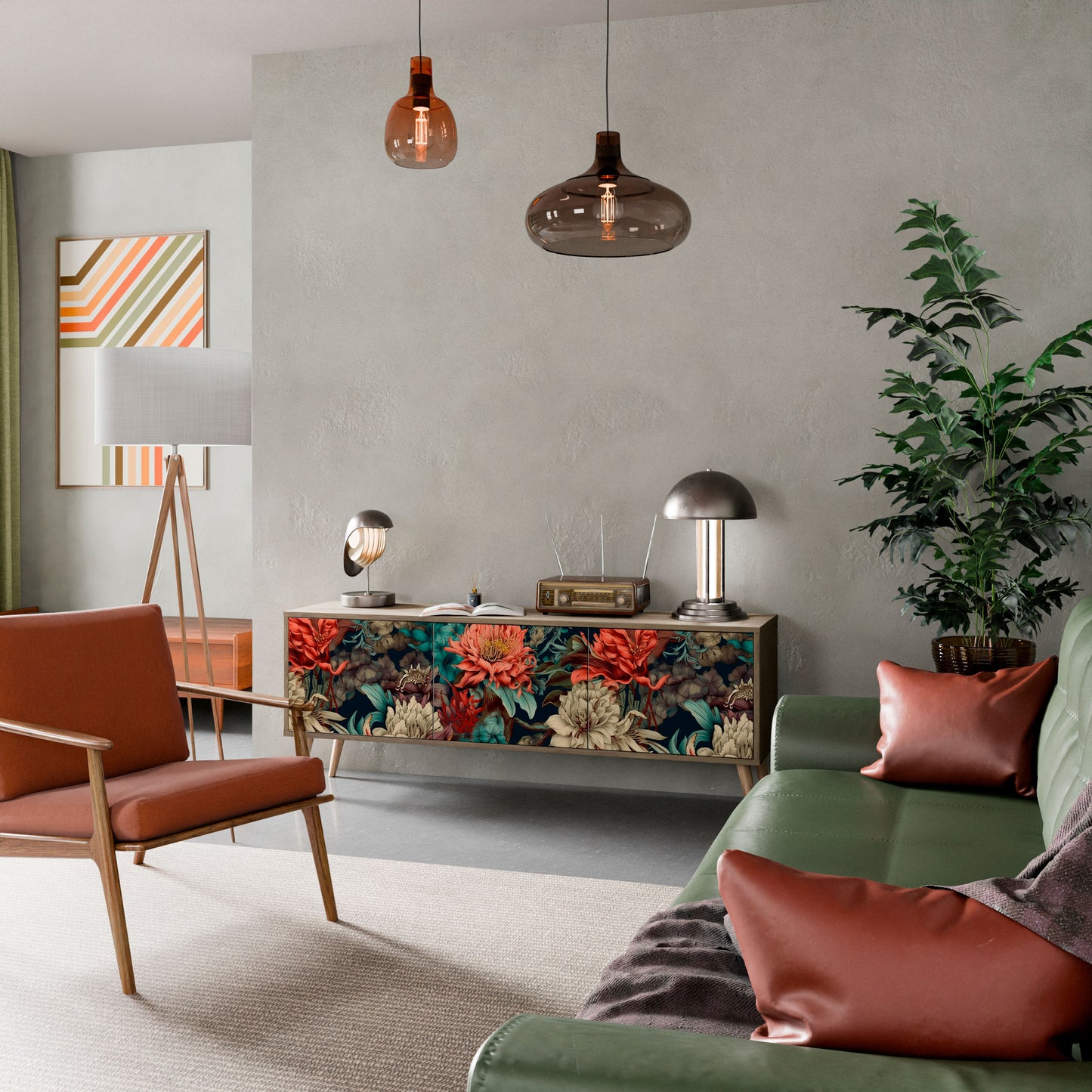 SPROUTING GRACE Mobile TV a 3 Ante in Effetto Rovere
