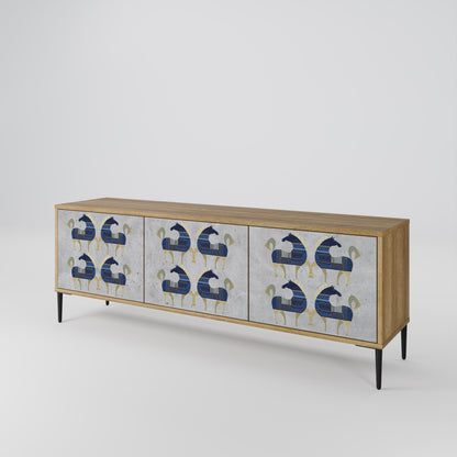 Mobile TV MAJESTIC STEED a 3 ante in effetto rovere