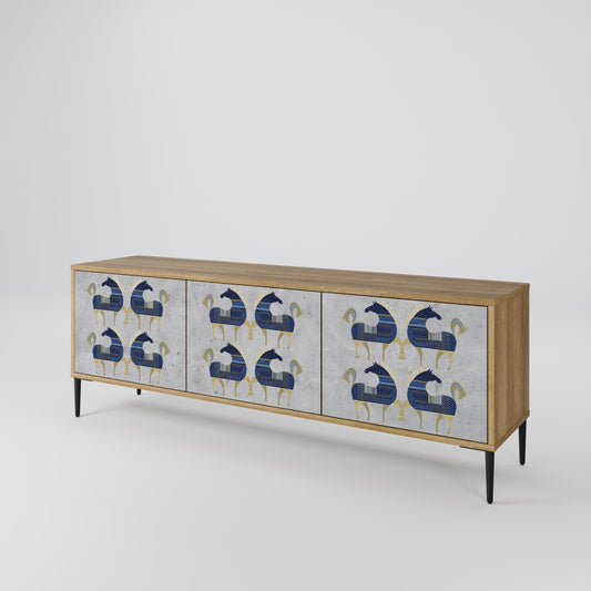 MAJESTIC STEED Mobile TV a 3 Ante in Effetto Rovere