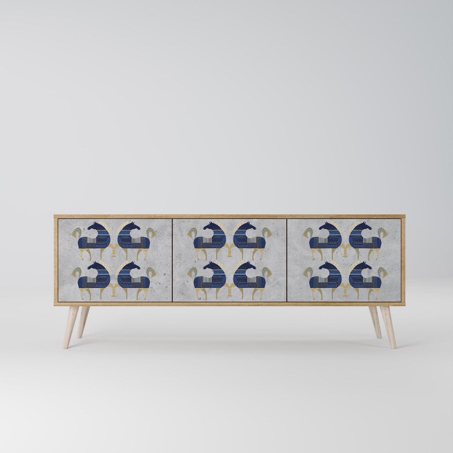 MAJESTIC STEED Mobile TV a 3 Ante in Effetto Rovere