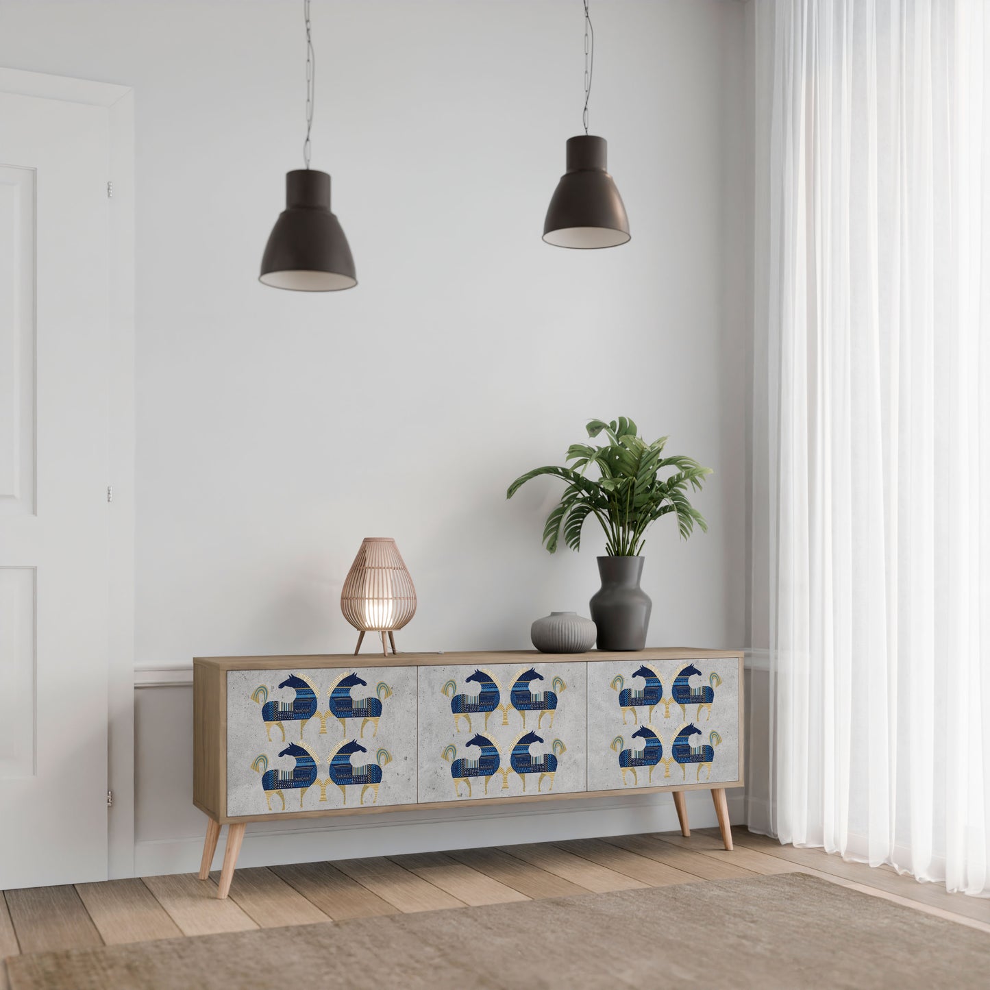 MAJESTIC STEED Mobile TV a 3 Ante in Effetto Rovere