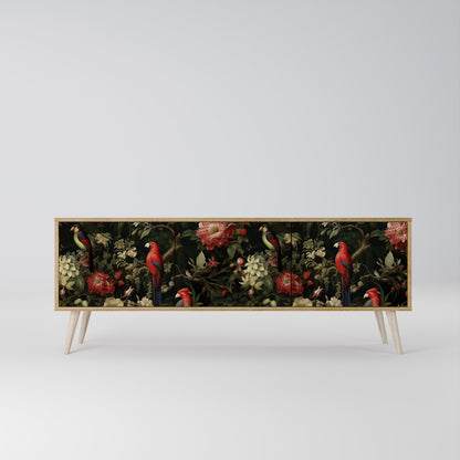 AVIAN GREENERY 3-Door TV Stand in Oak Effect