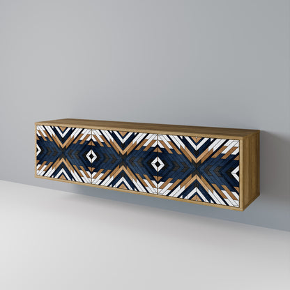 Mobile TV a 3 ante ARTFUL GEOMETRY in effetto rovere