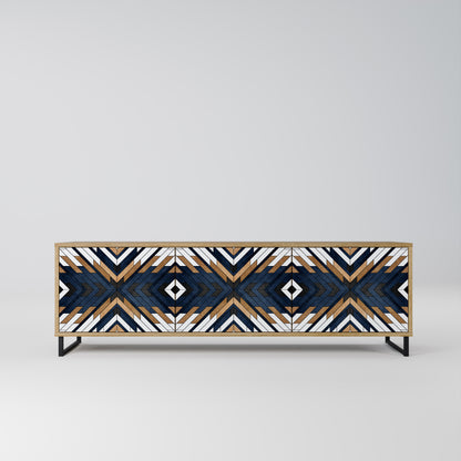 Mobile TV a 3 ante ARTFUL GEOMETRY in effetto rovere