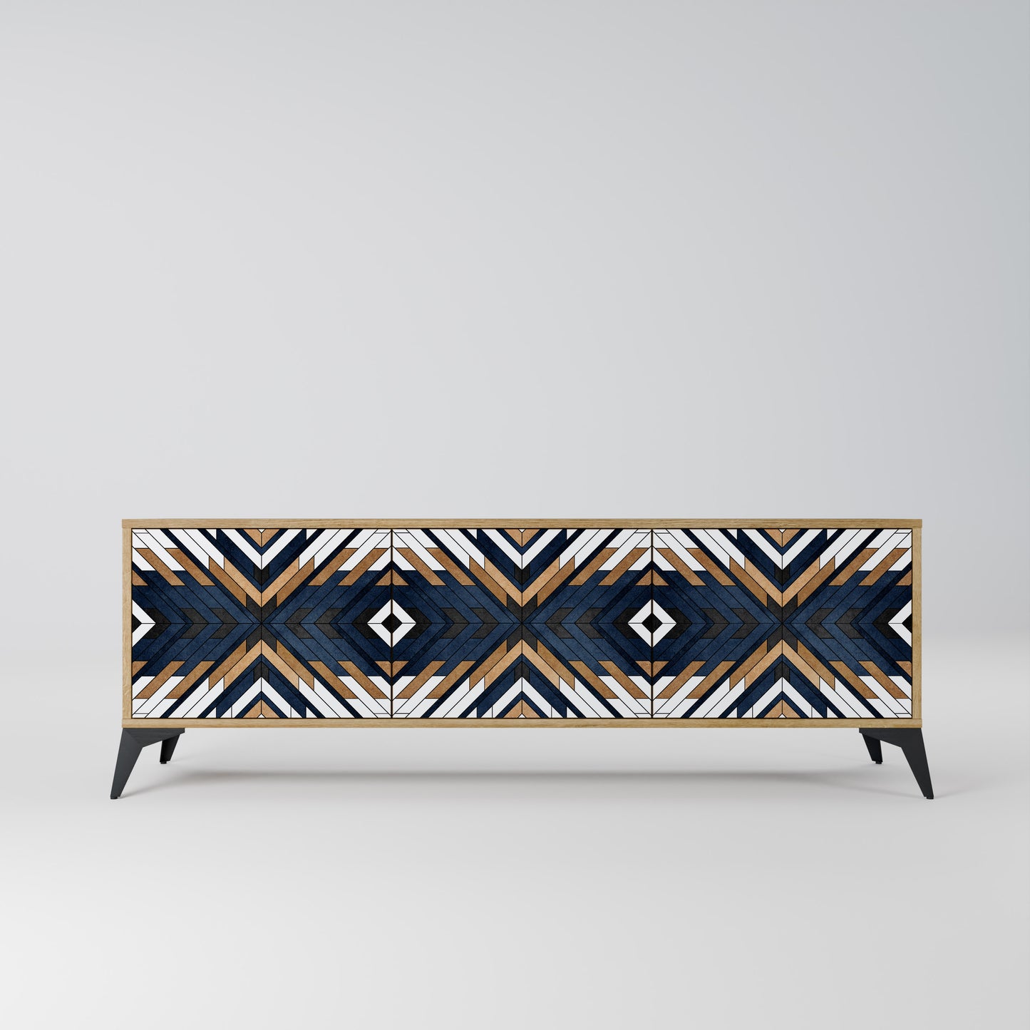 Mobile TV a 3 ante ARTFUL GEOMETRY in effetto rovere
