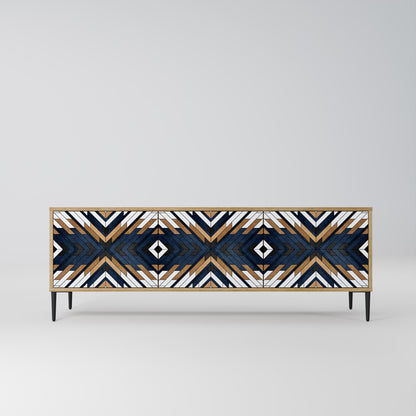Mobile TV a 3 ante ARTFUL GEOMETRY in effetto rovere