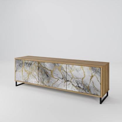 Mobile TV TIMELESS GLIDE a 3 ante in effetto rovere