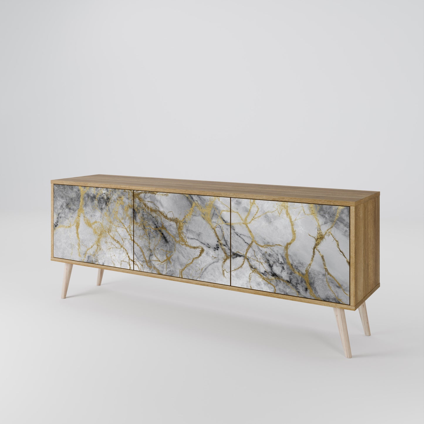 TIMELESS GLIDE Mobile TV a 3 Ante in Effetto Rovere