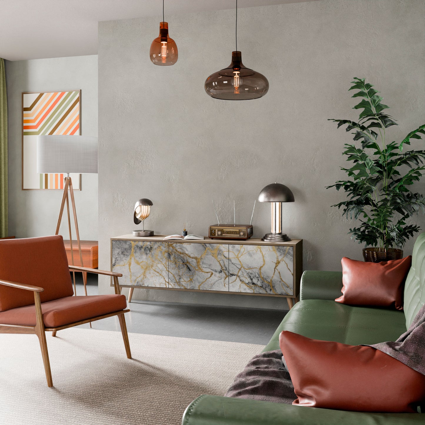 Mobile TV TIMELESS GLIDE a 3 ante in effetto rovere