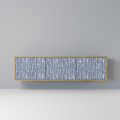 Mobile TV GRAPHITE RAIN a 3 ante effetto rovere