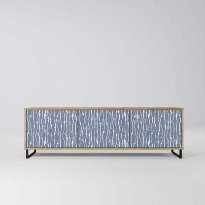 Mobile TV GRAPHITE RAIN a 3 ante effetto rovere
