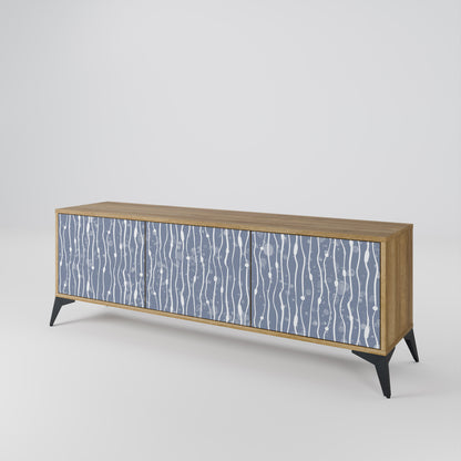 Mobile TV GRAPHITE RAIN a 3 ante effetto rovere