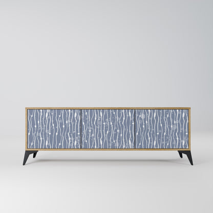 Mobile TV GRAPHITE RAIN a 3 ante effetto rovere