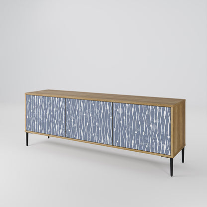 Mobile TV GRAPHITE RAIN a 3 ante effetto rovere