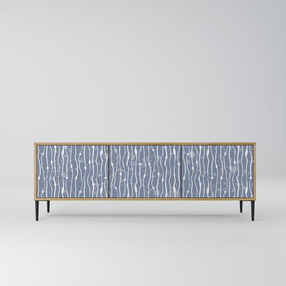 Mobile TV GRAPHITE RAIN a 3 ante effetto rovere