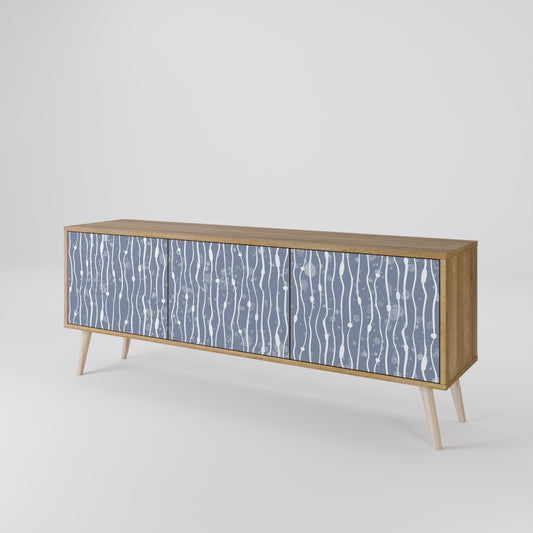Mobile TV GRAPHITE RAIN a 3 ante effetto rovere