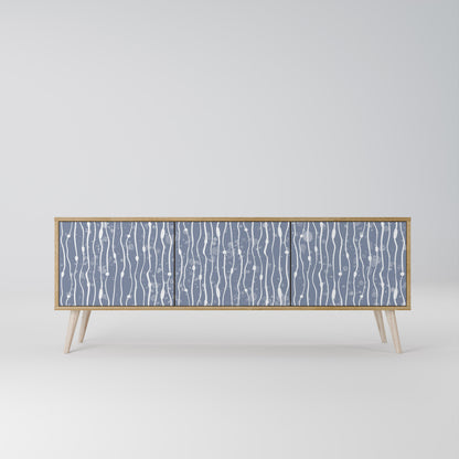 Mobile TV GRAPHITE RAIN a 3 ante effetto rovere