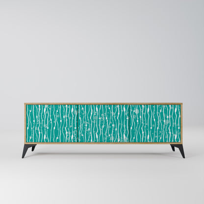 Mobile TV TURQUOISE RAIN a 3 ante effetto rovere