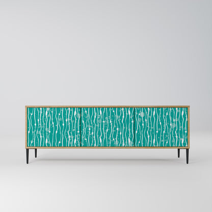 Mobile TV TURQUOISE RAIN a 3 ante effetto rovere