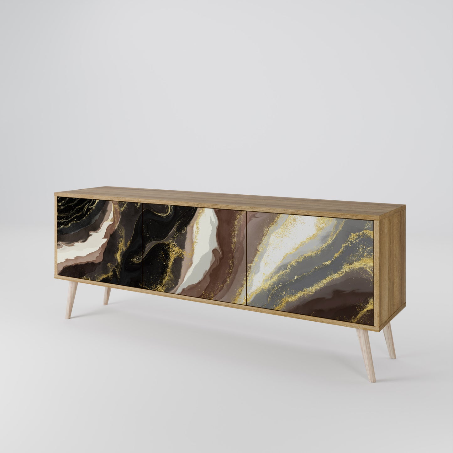 GOLD DUST Mobile TV a 3 Ante in Effetto Rovere