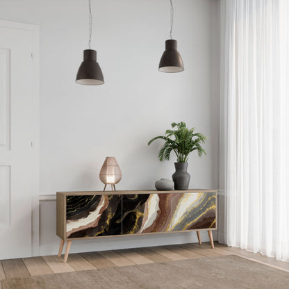 GOLD DUST Mobile TV a 3 Ante in Effetto Rovere