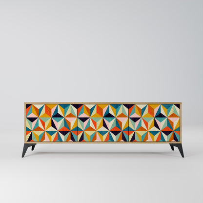 Mobile TV TESSELATE TREASURES a 3 ante in effetto rovere