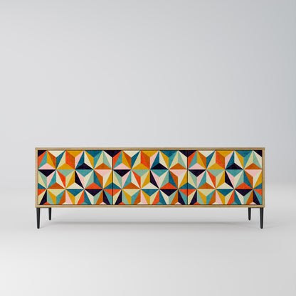 Mobile TV TESSELATE TREASURES a 3 ante in effetto rovere