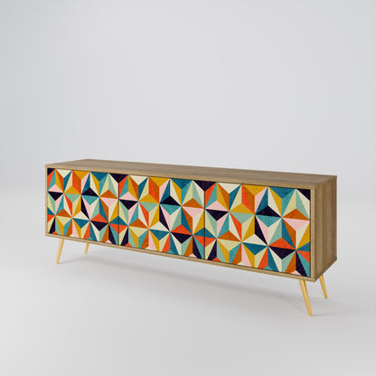 Mobile TV TESSELATE TREASURES a 3 ante in effetto rovere