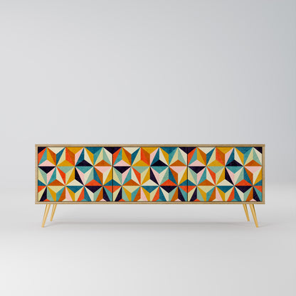 Mobile TV TESSELATE TREASURES a 3 ante in effetto rovere