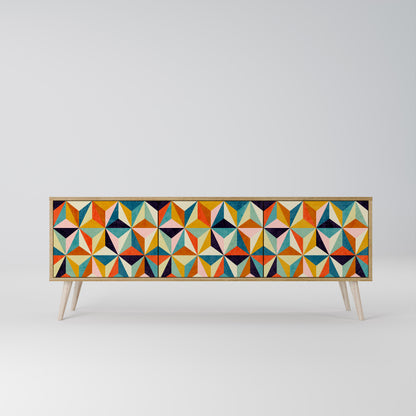 Mobile TV TESSELATE TREASURES a 3 ante in effetto rovere
