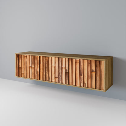 Mobile TV a 3 ante in legno naturale effetto rovere