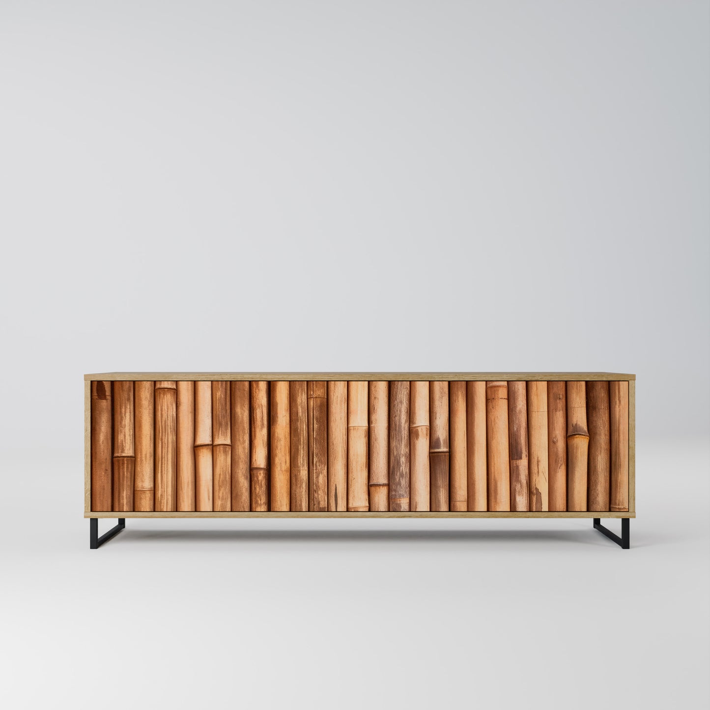 Mobile TV a 3 ante in legno naturale effetto rovere