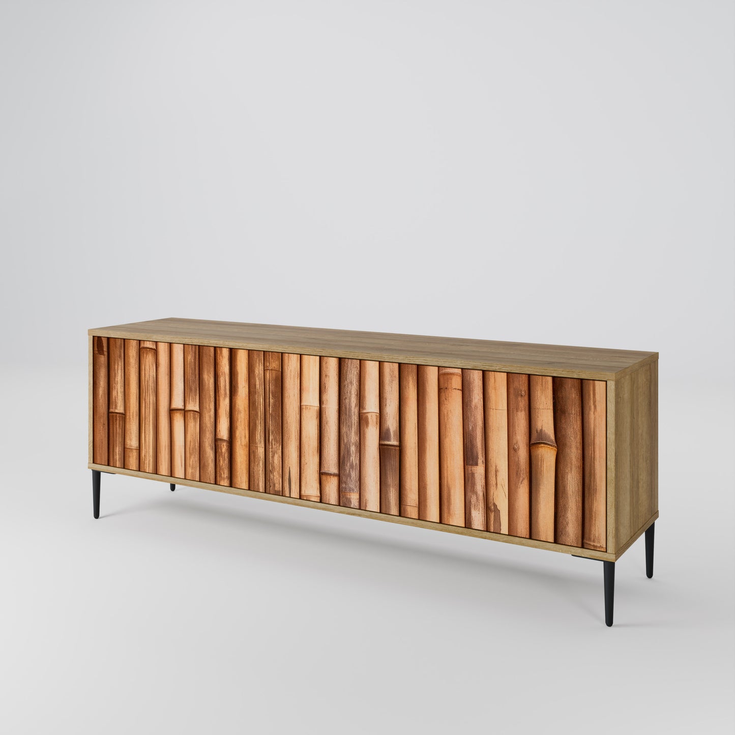 Mobile TV a 3 ante in legno naturale effetto rovere