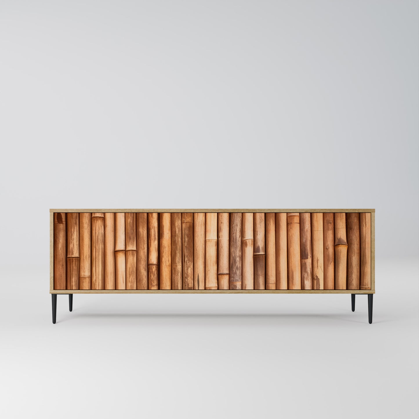 Mobile TV a 3 ante in legno naturale effetto rovere