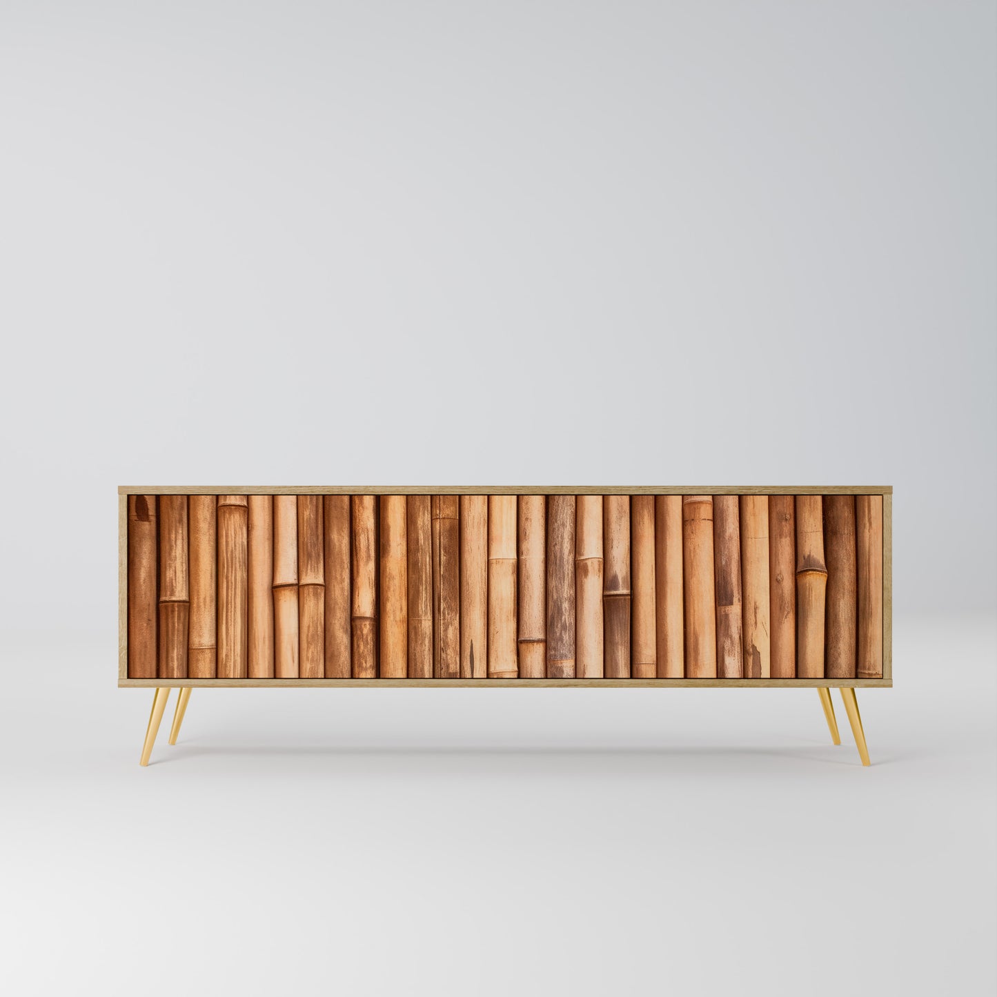 Mobile TV a 3 ante in legno naturale effetto rovere