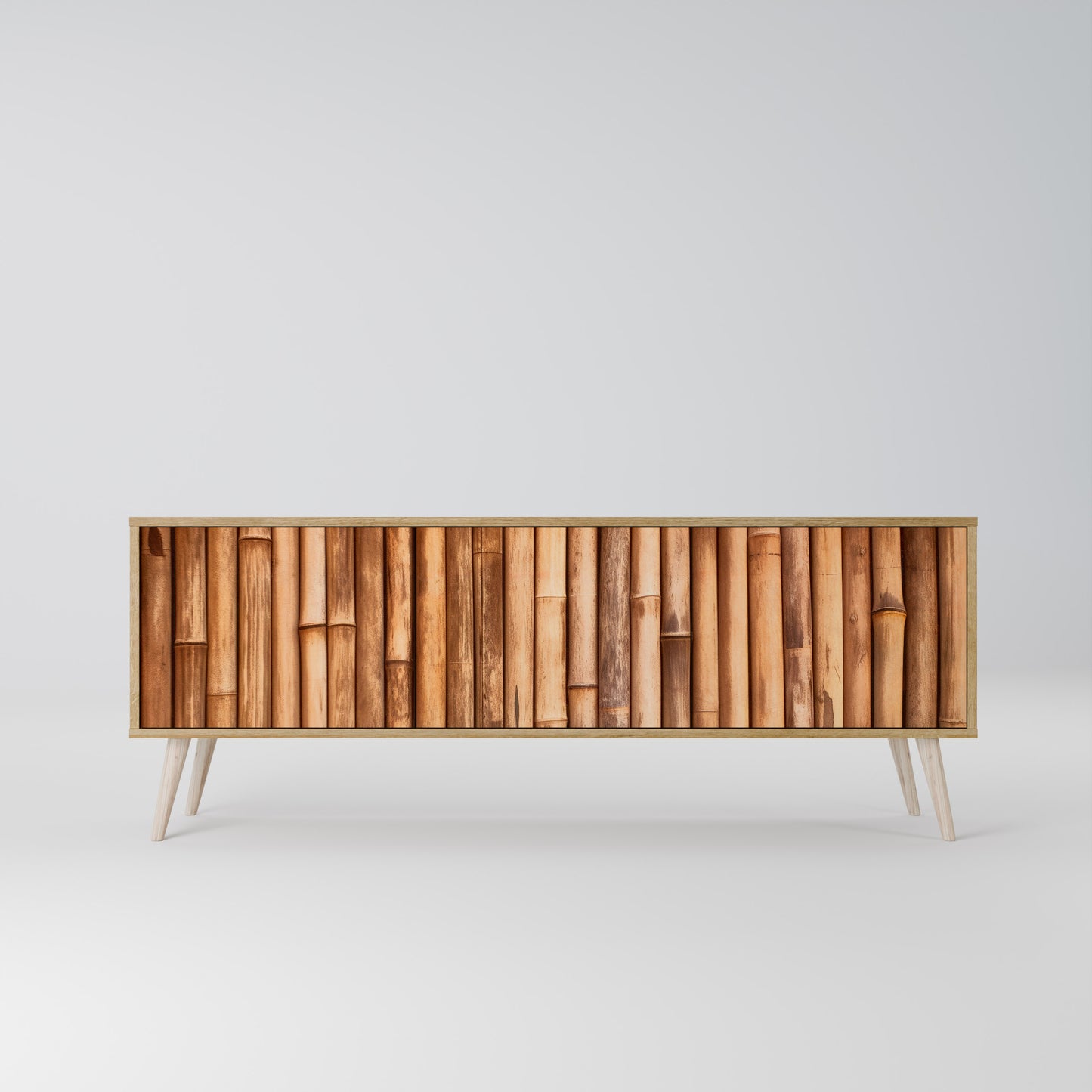Mobile TV a 3 ante in legno naturale effetto rovere