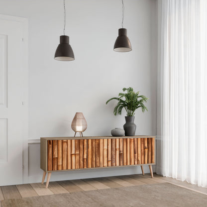 Mobile TV a 3 ante in legno naturale effetto rovere