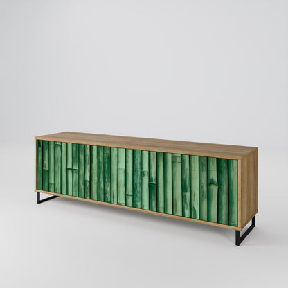 Mobile TV a 3 ante NATURAL GREEN effetto rovere