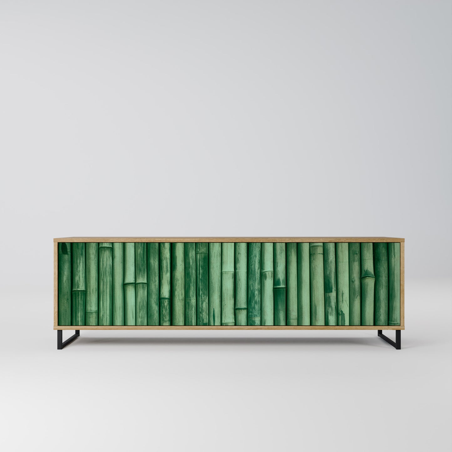 Mobile TV a 3 ante NATURAL GREEN effetto rovere