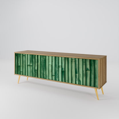 Mobile TV a 3 ante NATURAL GREEN effetto rovere