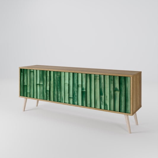 Mobile TV a 3 ante NATURAL GREEN effetto rovere