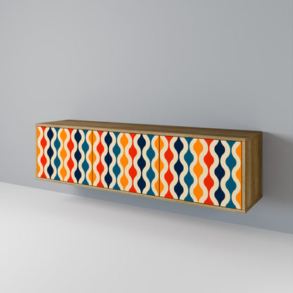 Mobile TV a 3 ante COLORFUL NOSTALGIA in effetto rovere