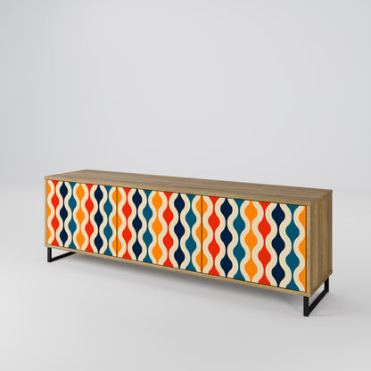 Mobile TV a 3 ante COLORFUL NOSTALGIA in effetto rovere