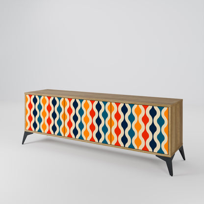 Mobile TV a 3 ante COLORFUL NOSTALGIA in effetto rovere